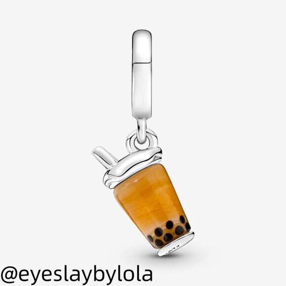 Pandora Murano Glass Bubble Tea Dangle Charm - Picture 4 of 5